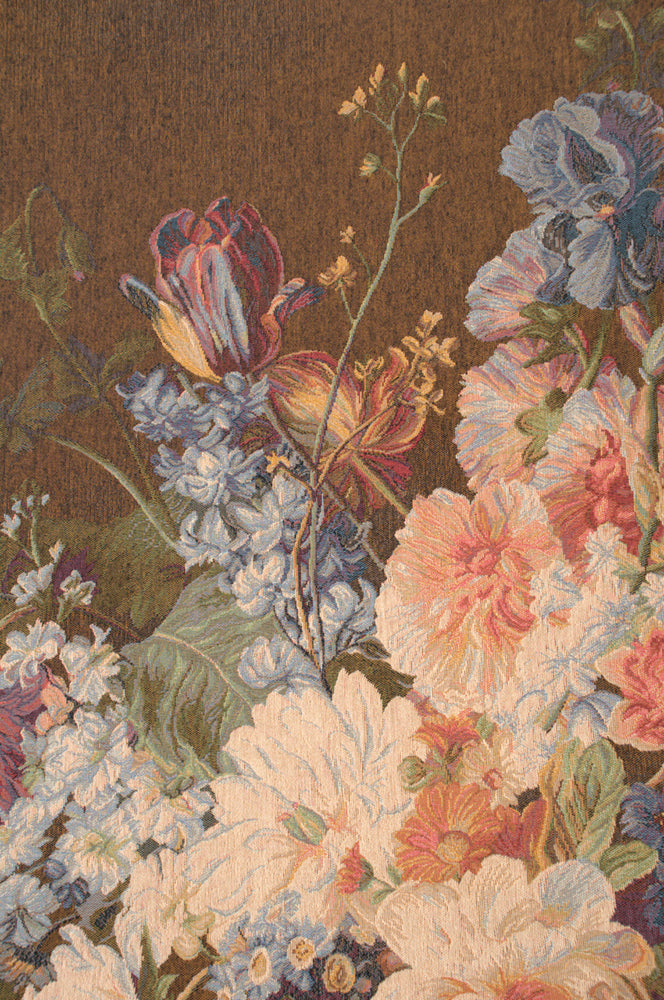 Bouquet Iris Fonce French Tapestry by Pierre-Joseph Redoute