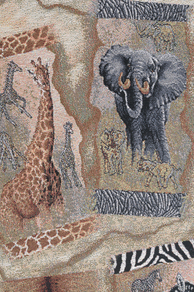 Safari Animals Fine Art Tapestry