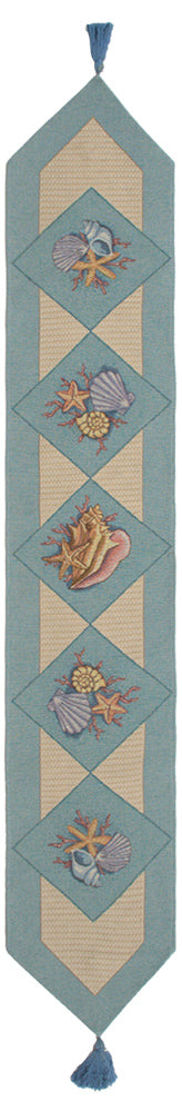 Coral Reef Light Brown Tapestry Table Runner