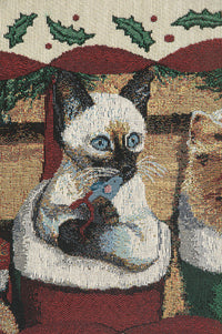 The Cat's Christmas Party I Tapestry Table Runner