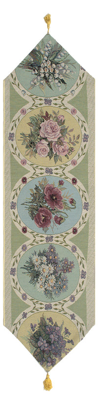 Floral Collage I Tapestry Table Runner