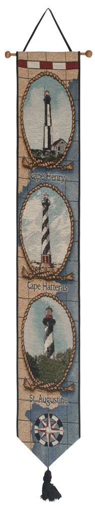 Lighthouses of the South East-Augustine Tapestry Bell Pull