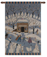 Blue Moon Sugar House Fine Art Tapestry