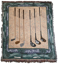 Golf Clubs Tapestry Throw