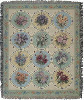 Butterfly Floral Tapestry Throw