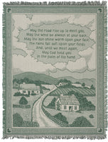 Irish Blessing Cottage Tapestry Throw