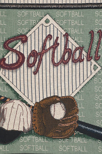 Softball Tapestry Throw