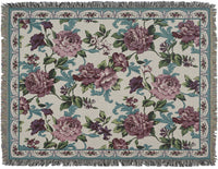 Floral Frame Tapestry Throw