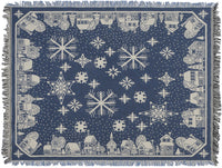 Snowflake Village Tapestry Throw