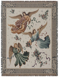 Trio of Angels Tapestry Throw