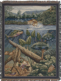 Fishin' Hole Tapestry Throw