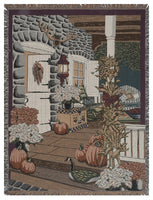 Autumn Porch Tapestry Throw