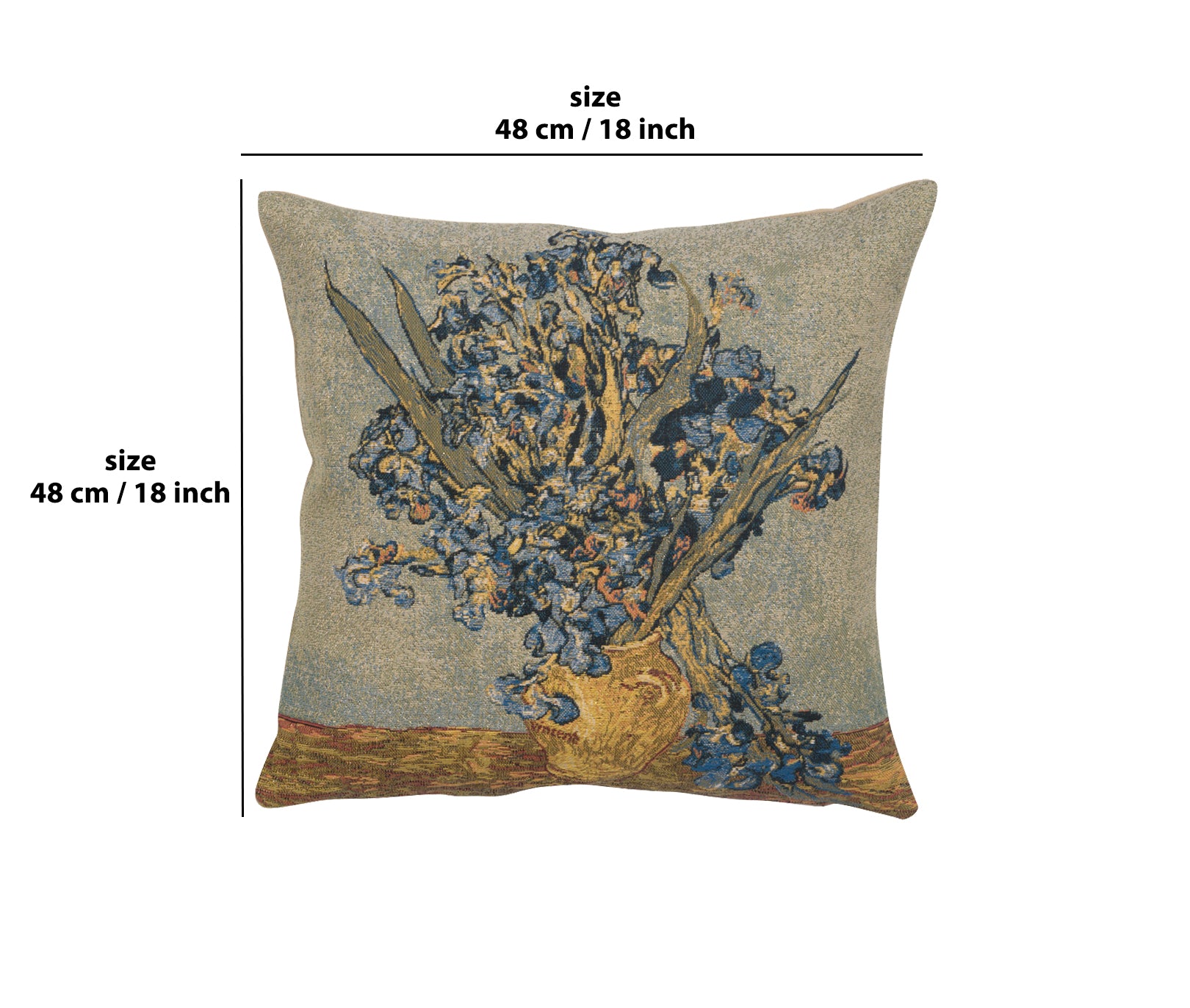 Vase Iris European Cushion Cover