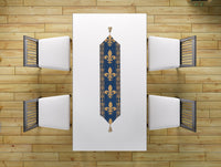 Fleur de Lys Blue VI European Table Runner