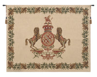 Horse Crest Beige European Tapestry