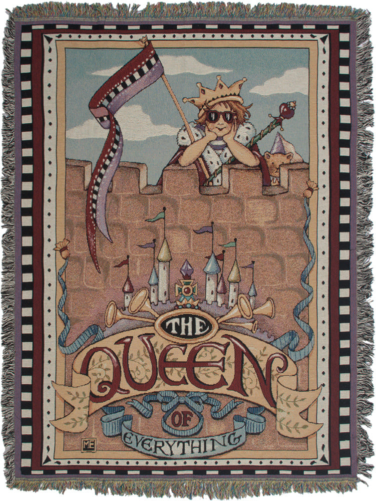 Queen of Everything Tapestry Throw