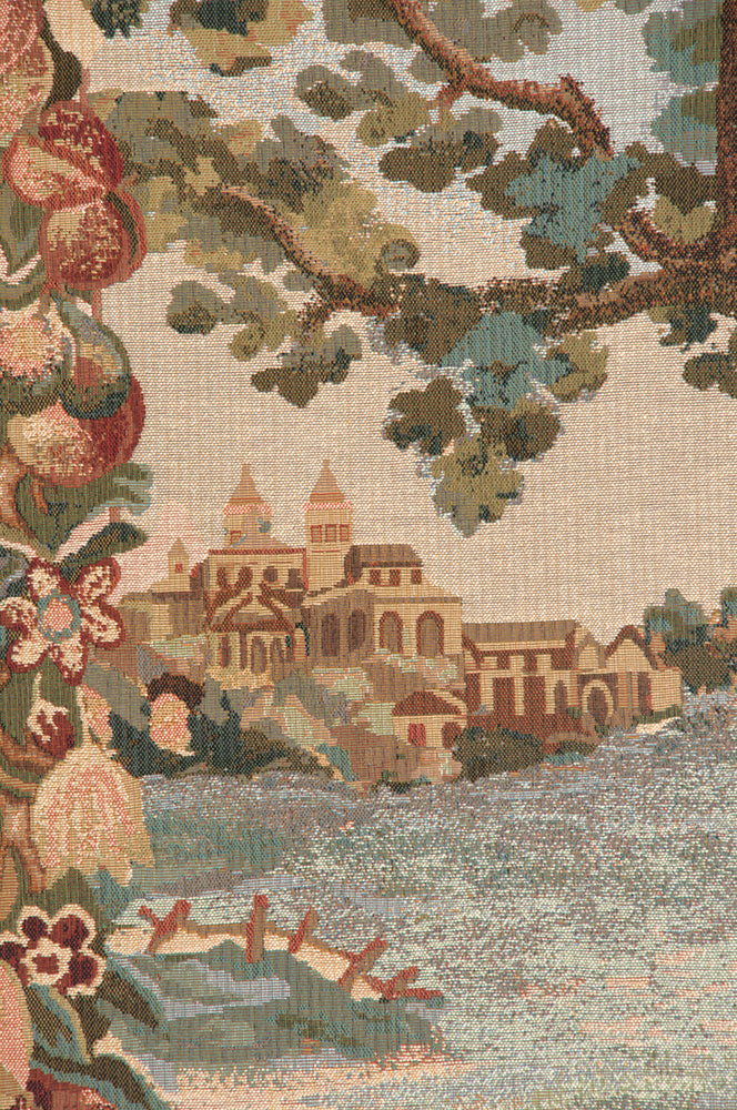 Verdure Castle Landscape Left European Tapestry