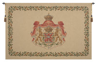 Lion Crest Beige Medium European Tapestry