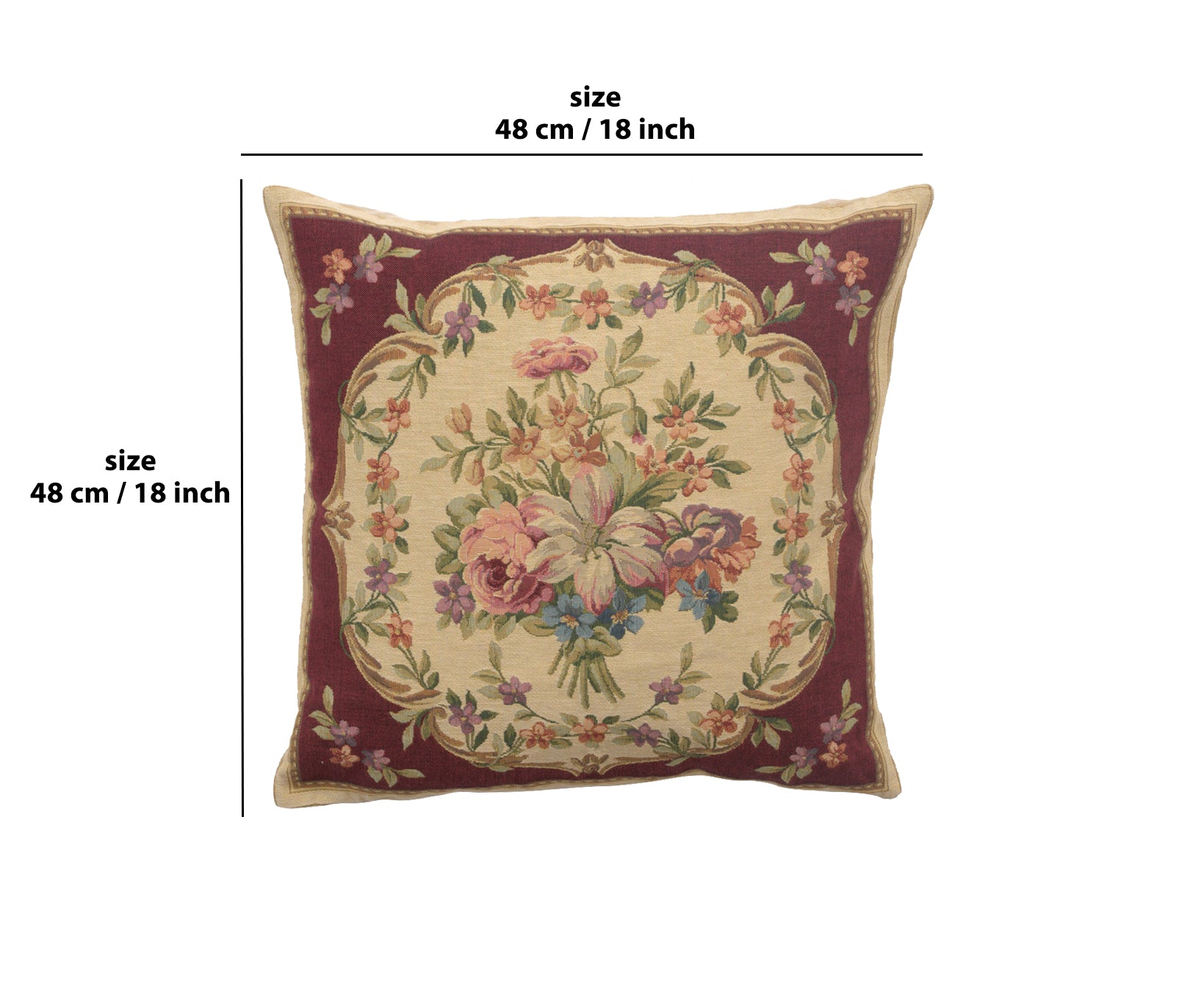 Bouquet Floral Red European Cushion Cover