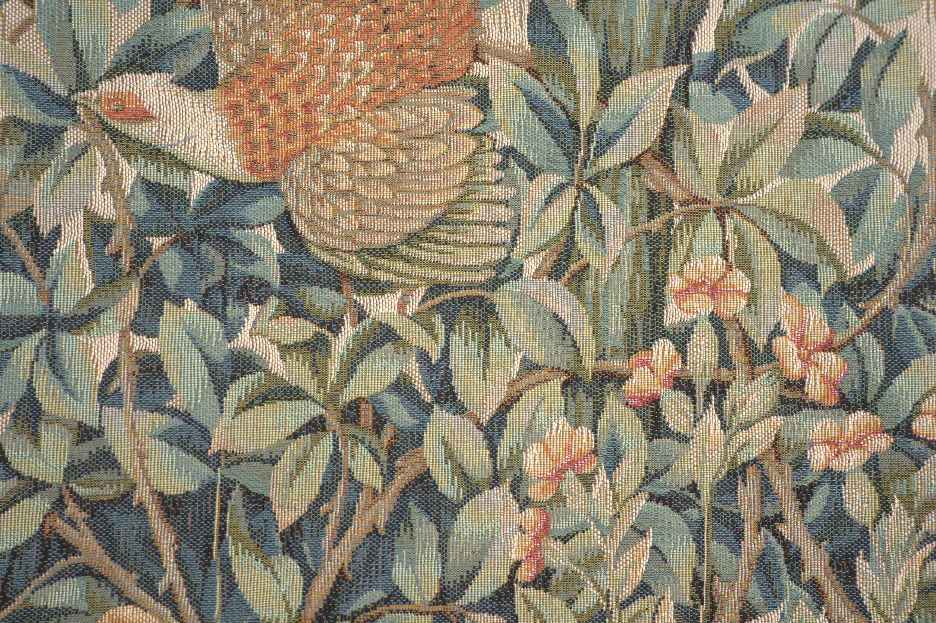 A Pheasant In A Forest Large French Tapestry Cushion by William Morris