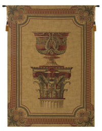 Urn on Pillar Gold Large European Tapestry