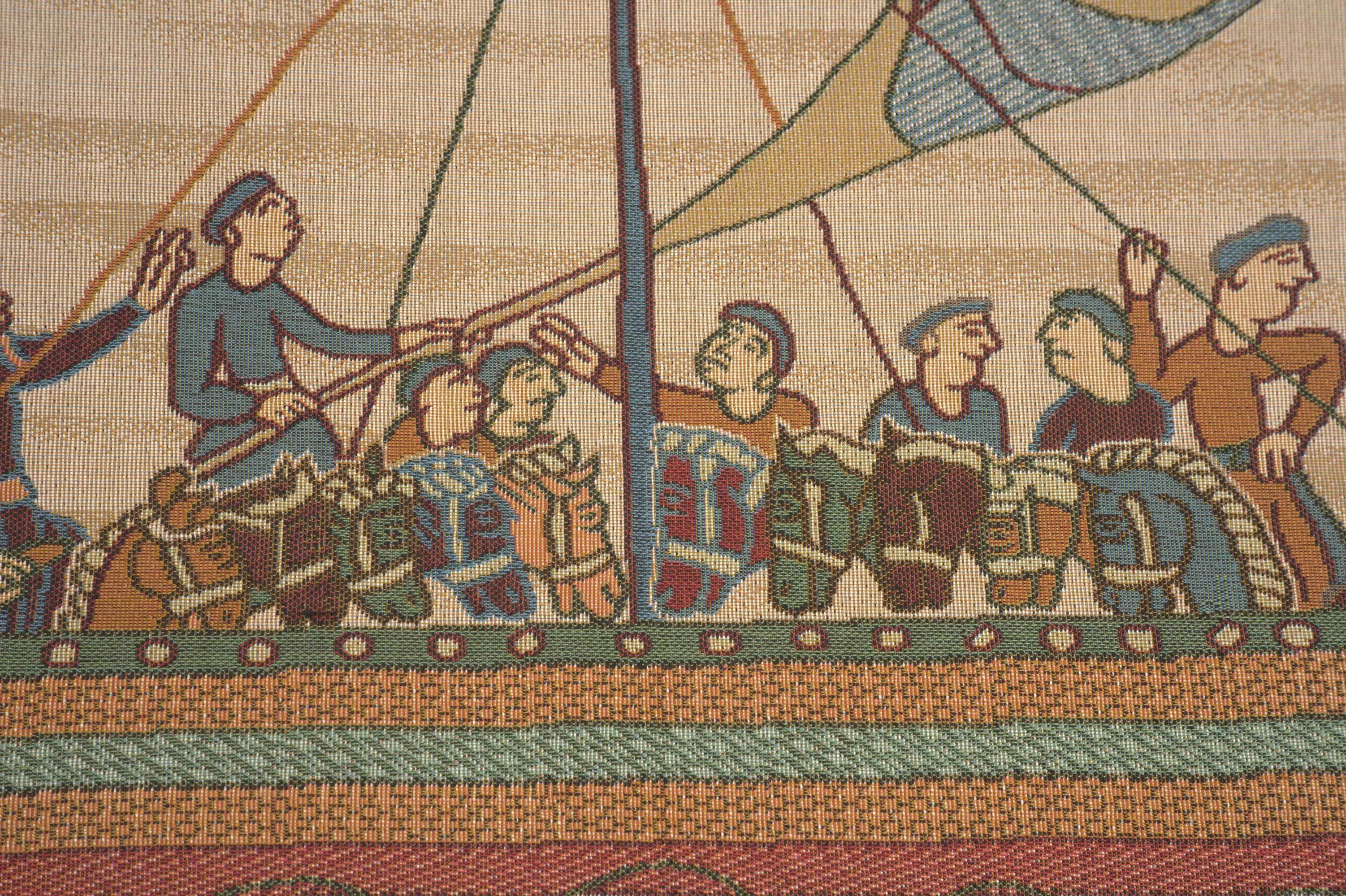 Bayeux The Boat Large French Tapestry Cushion