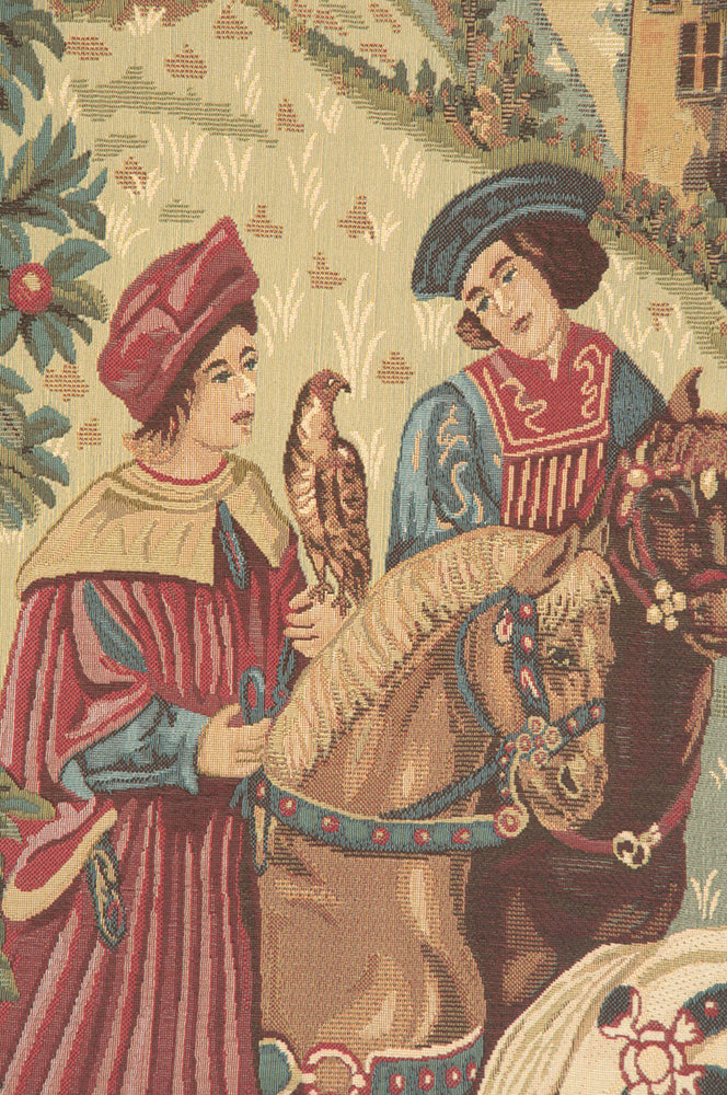 The Hunt in Red European Tapestry