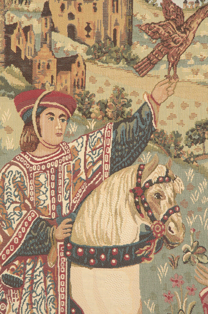 The Hunt in Red European Tapestry