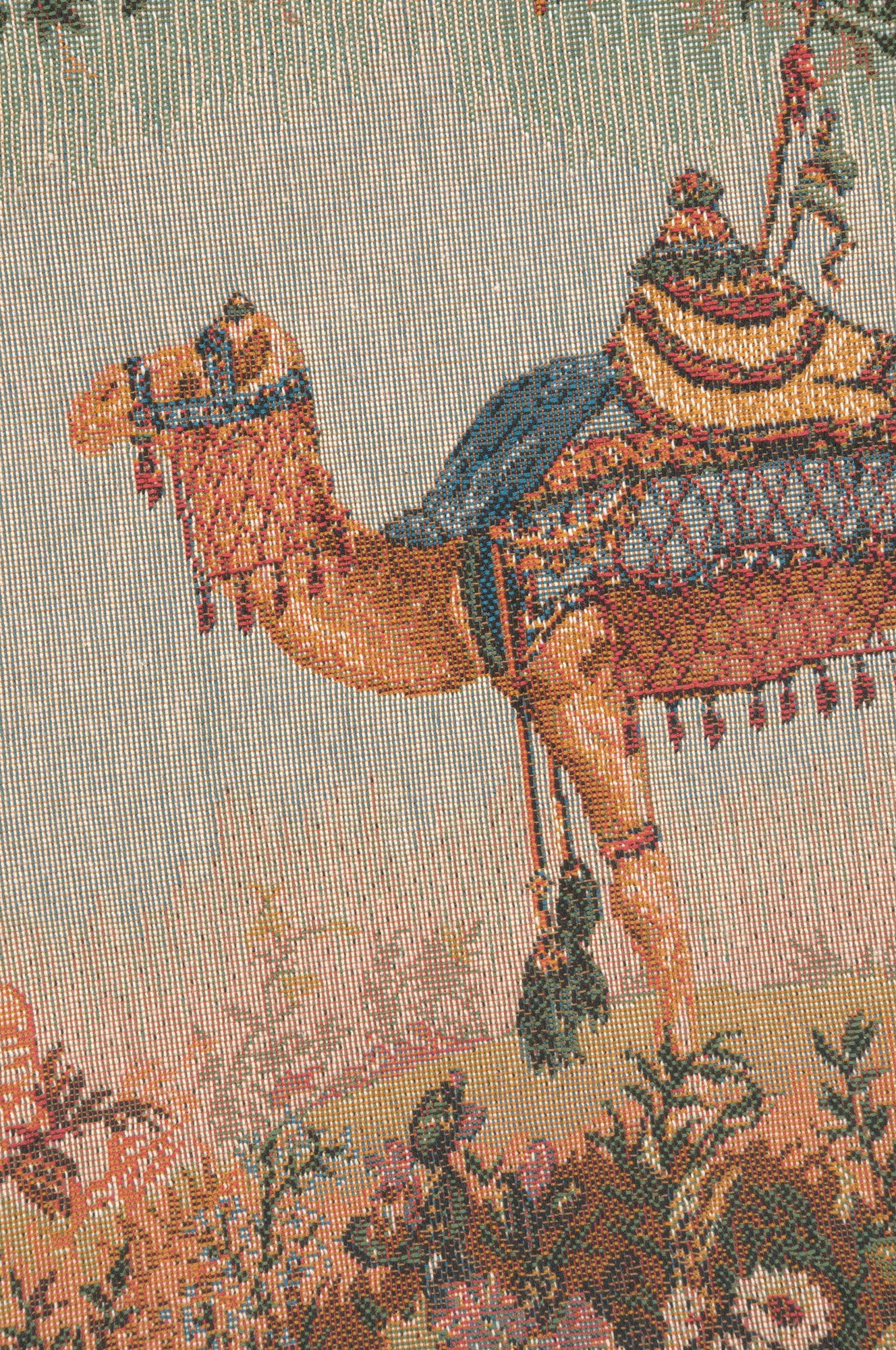 Camel Small French Tapestry Cushion by Jean-Baptiste Huet