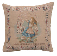 The Pack of Cards French Tapestry Cushion by John Tenniel