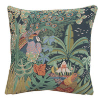 Jungle and Two Birds French Tapestry Cushion by Anne Leurent's