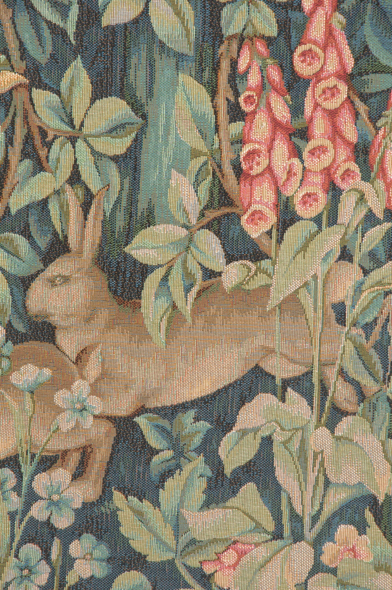 Rabbit, Pheasant, and Doe French Tapestry by William Morris