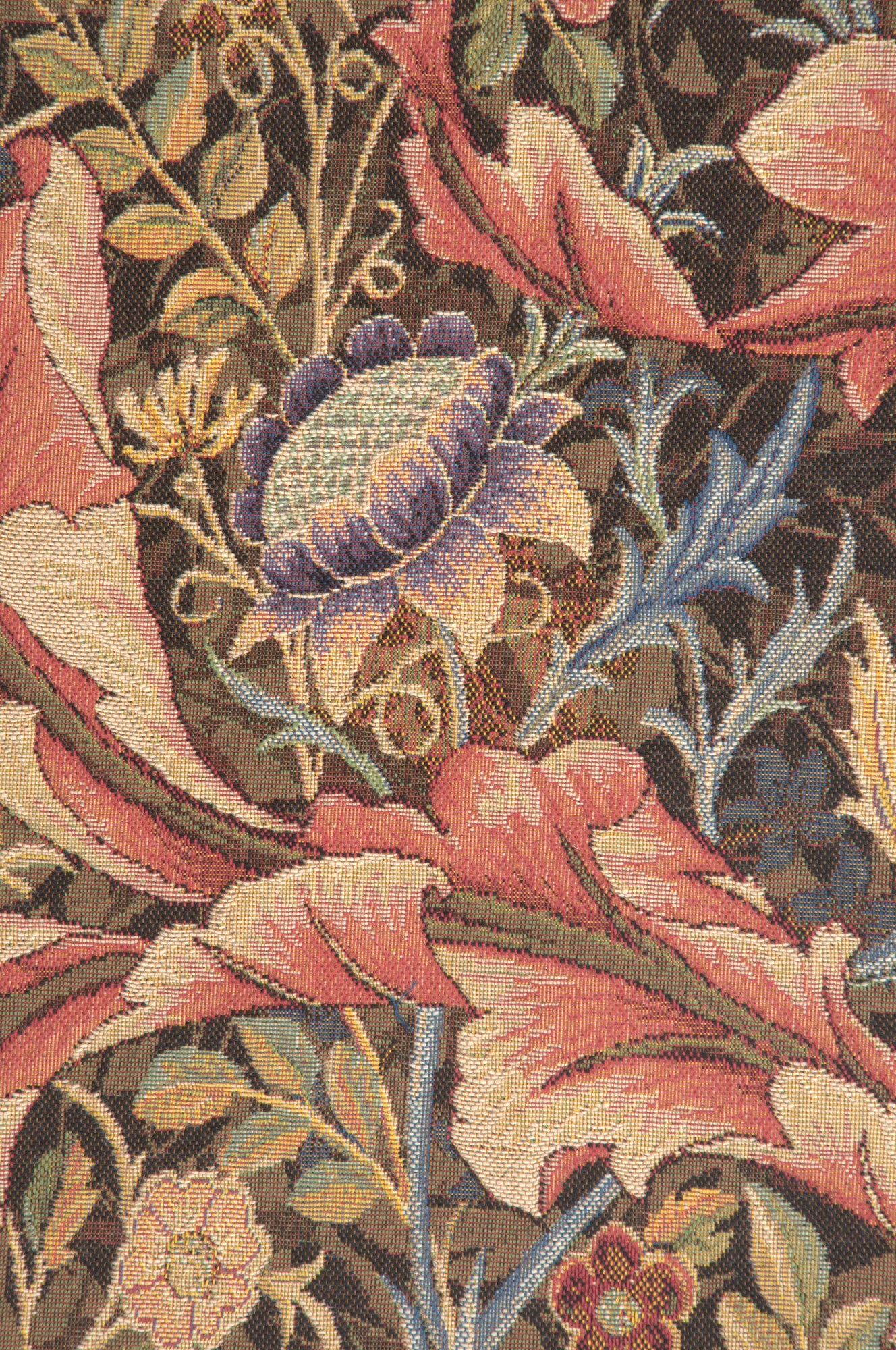 Acanthe Brown Medium French Tapestry by William Morris