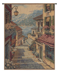 Bellagio Scalinata Italian Tapestry Wall Hanging by Alberto Passini