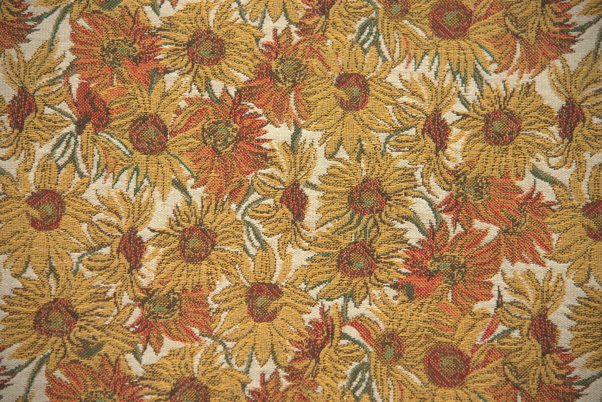 Sunflower Round Belgian Throw