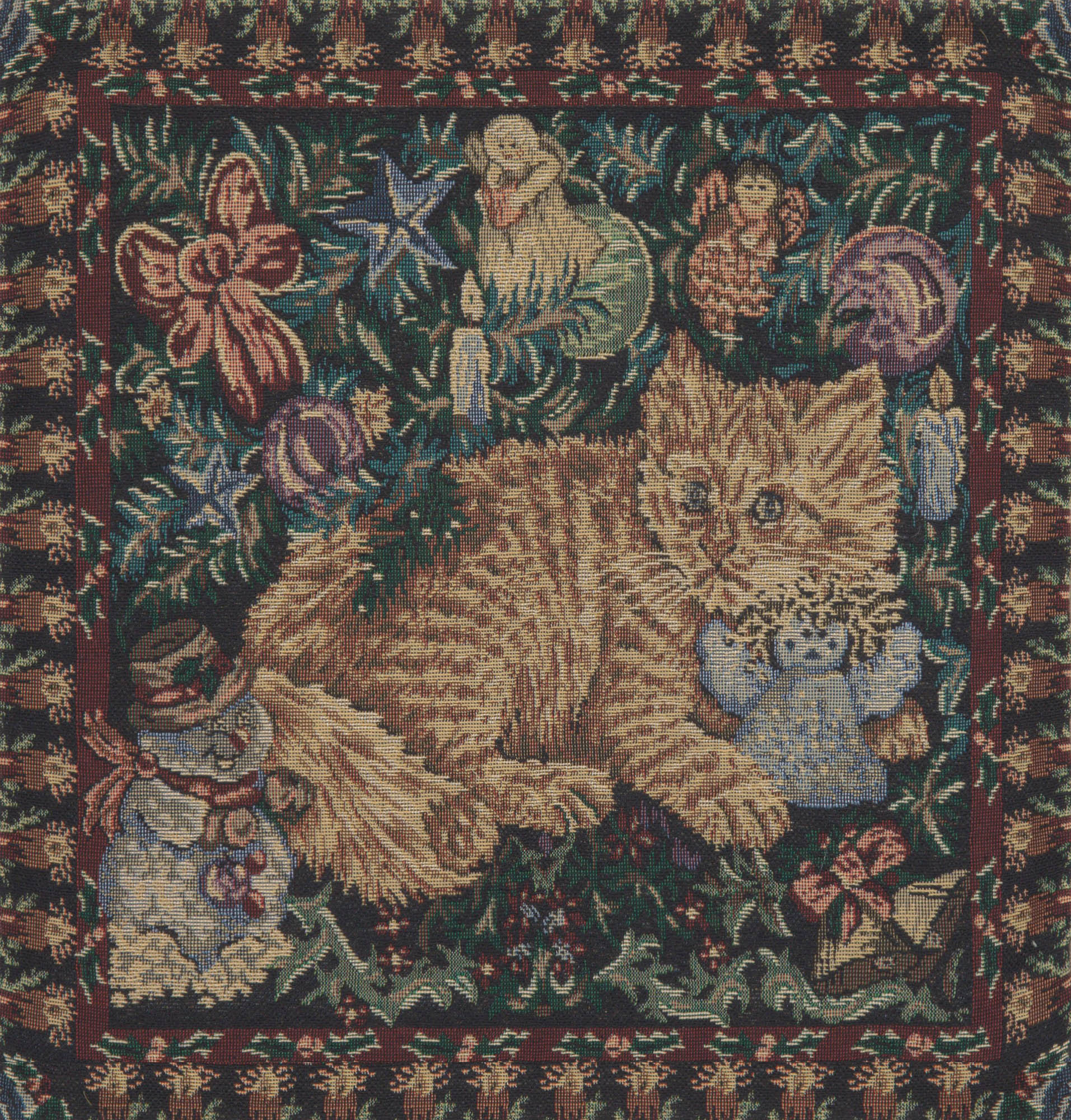 Cats Holiday Italian Tapestry Cushion