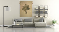 Fern Beige Large European Tapestry by Fabrice de Villeneuve