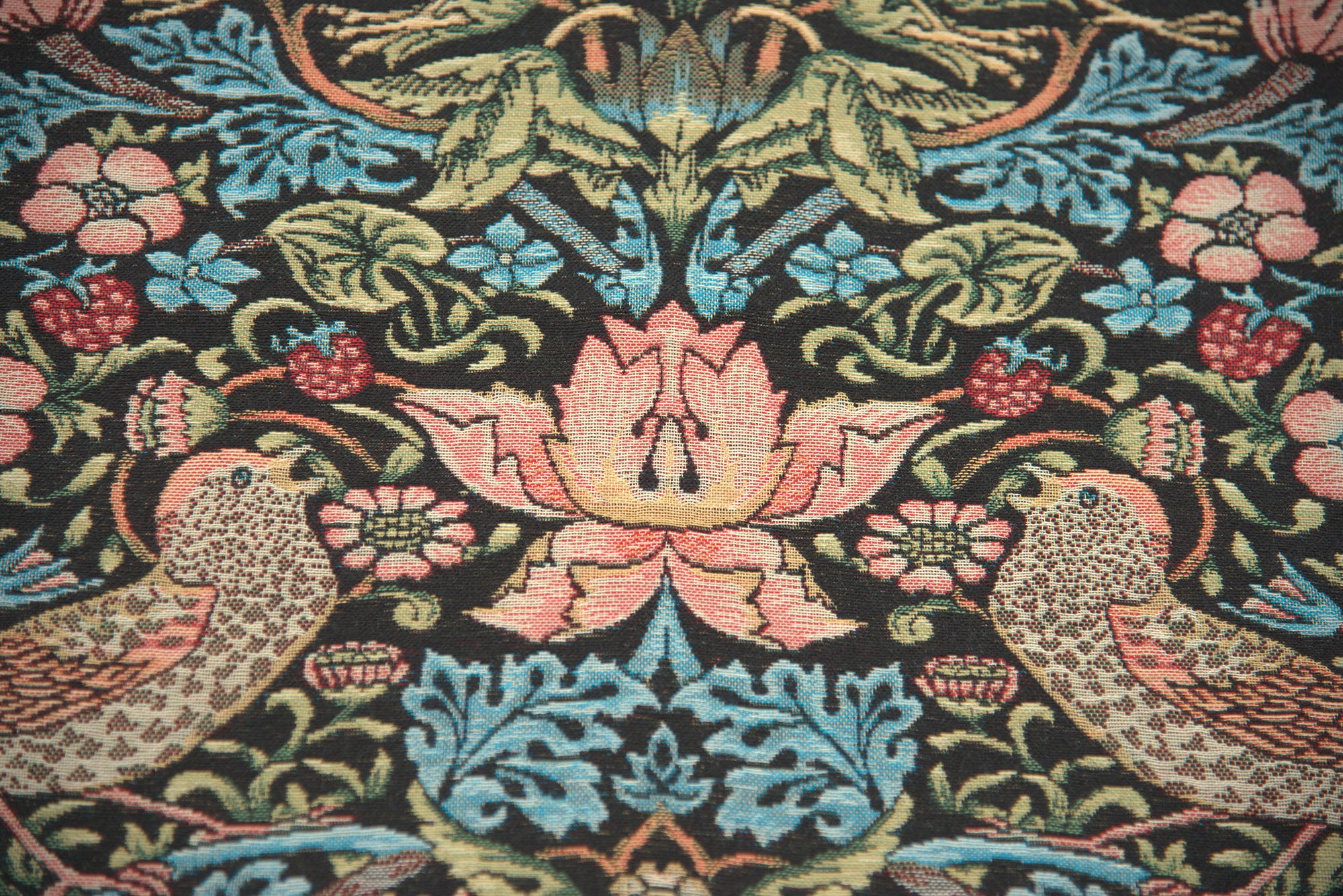 The Strawberry Thief by William Morris European Throw by William Morris