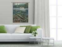 Fishin' Hole with Looped Brown Rod Fine Art Tapestry