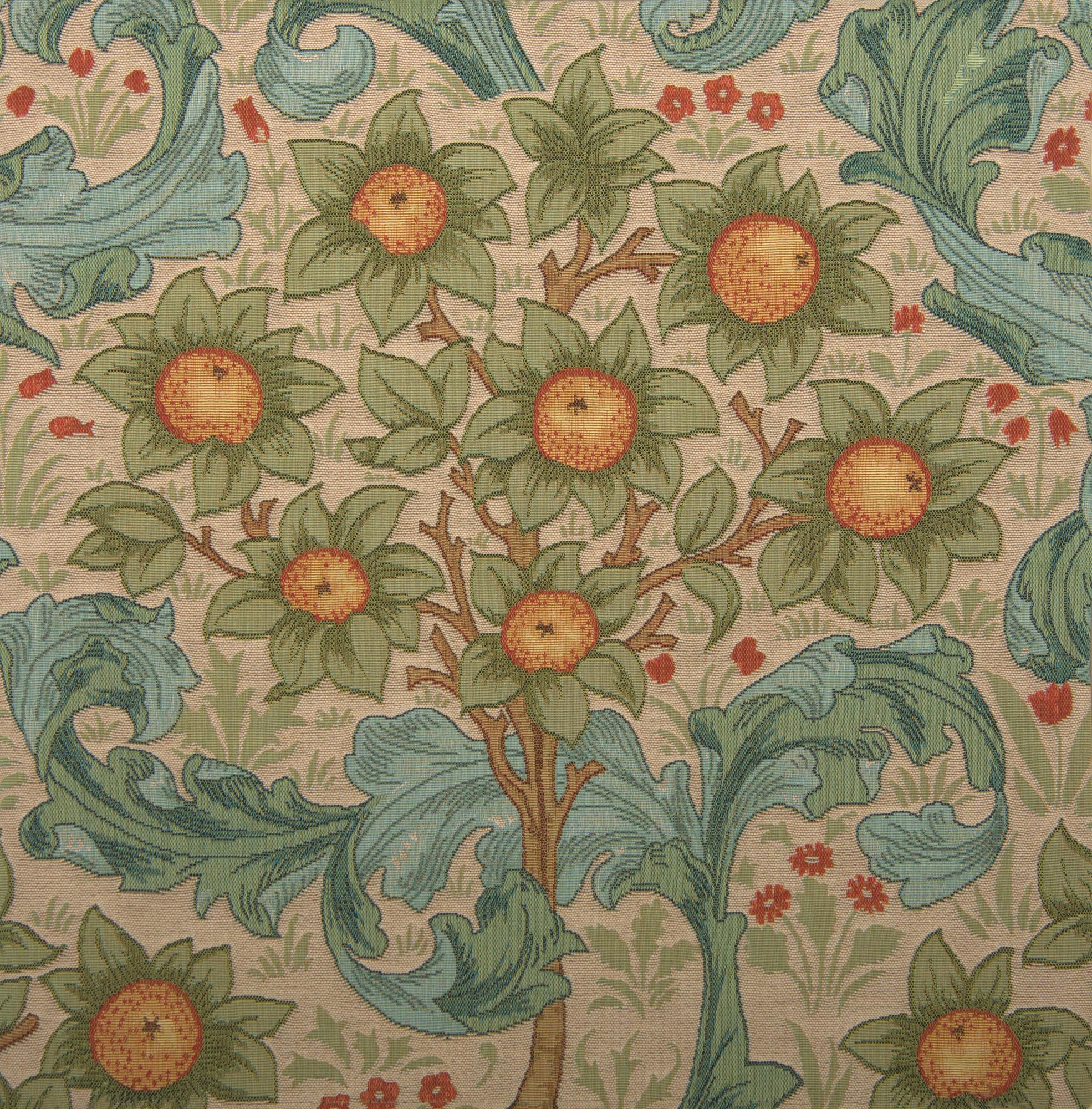 Orange Tree w/Arabesques Light French Tapestry Cushion by William Morris