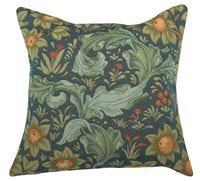 Arabesques w/Orange Tree Blue French Tapestry Cushion