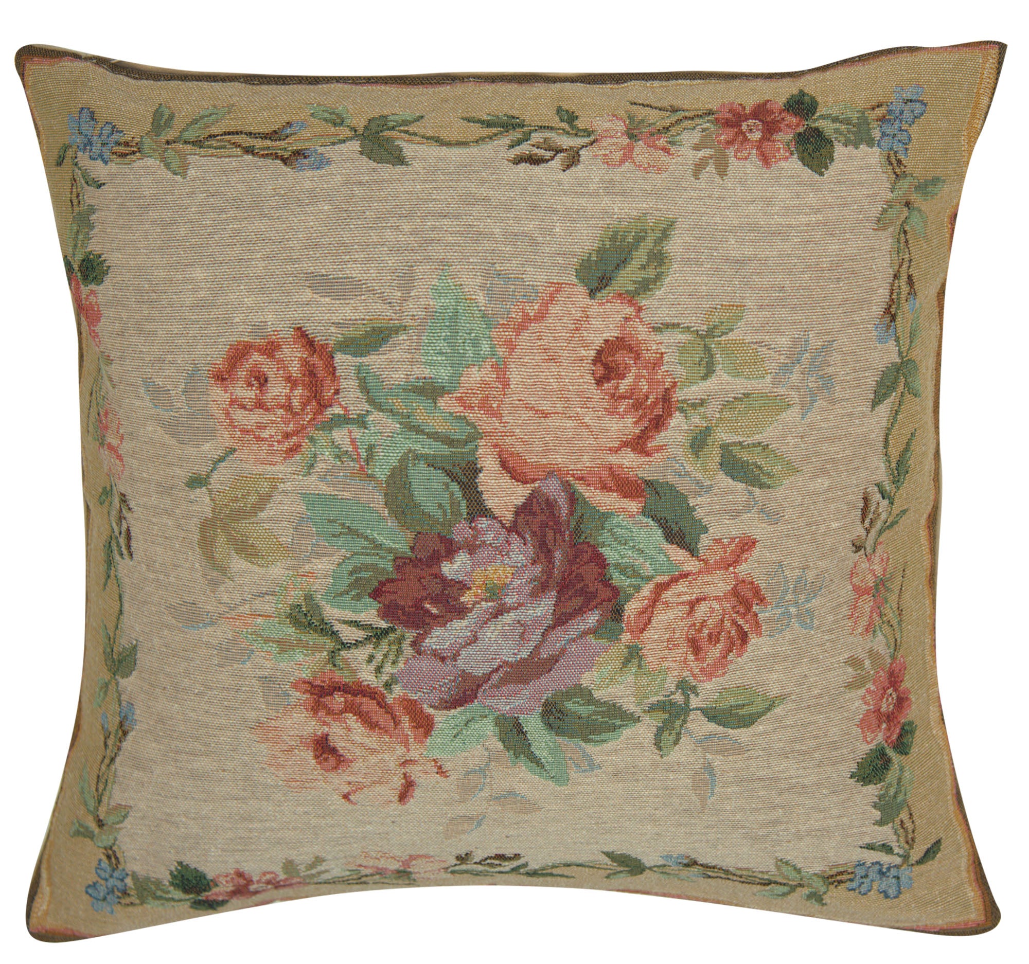 Amboise Floral Medallion French Tapestry Cushion