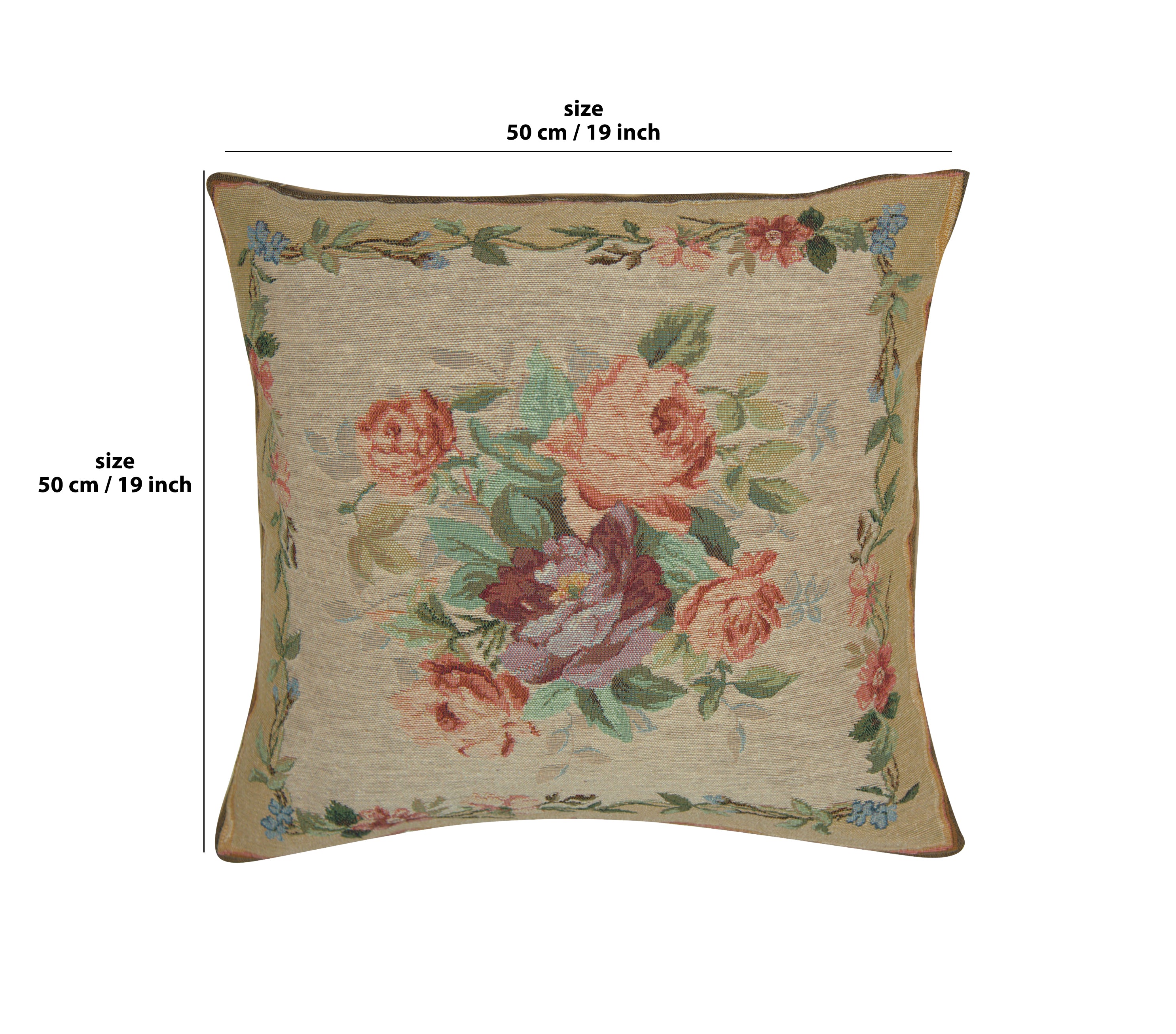 Amboise Floral Medallion French Tapestry Cushion