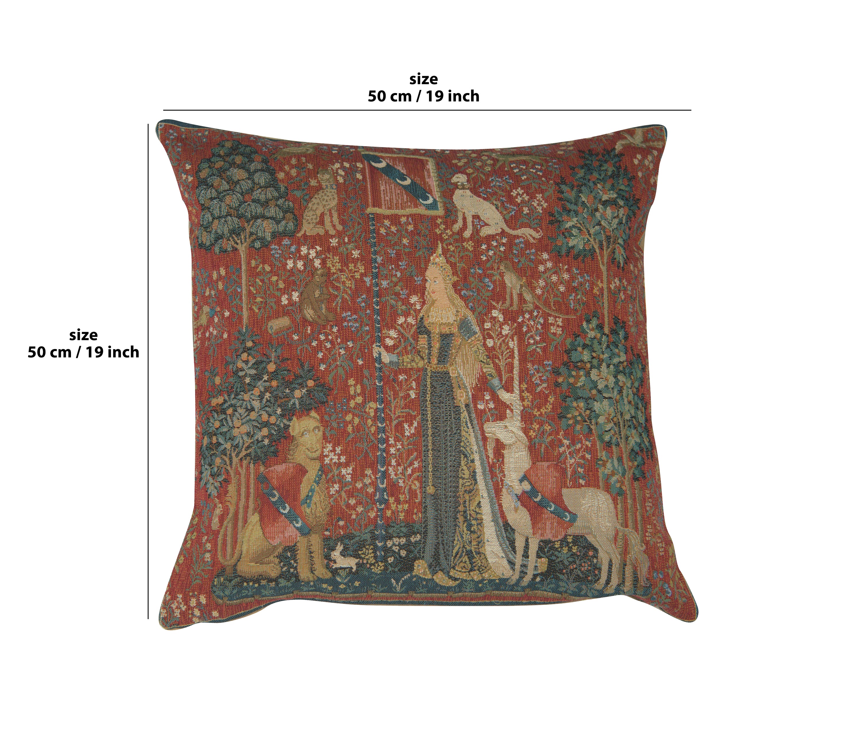 The Touch I Large French Tapestry Cushion