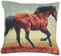 Running Thoroughbred Decorative Pillow Cushion Cover