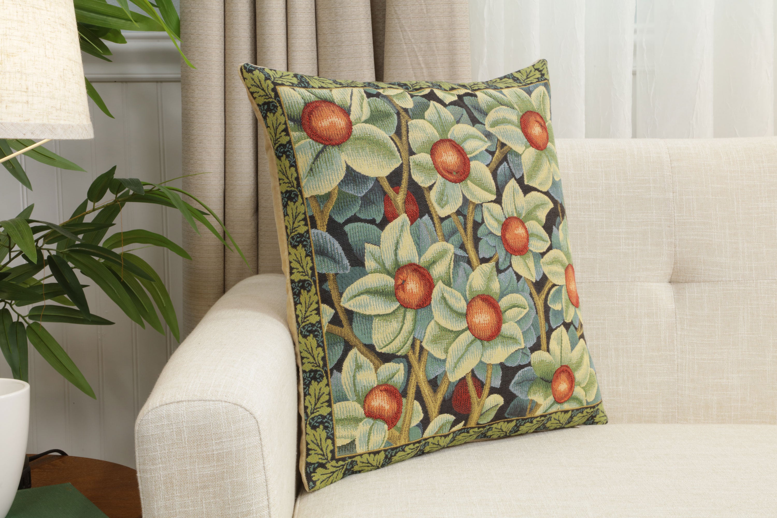 Orange Tree by William Morris European Cushion Cover