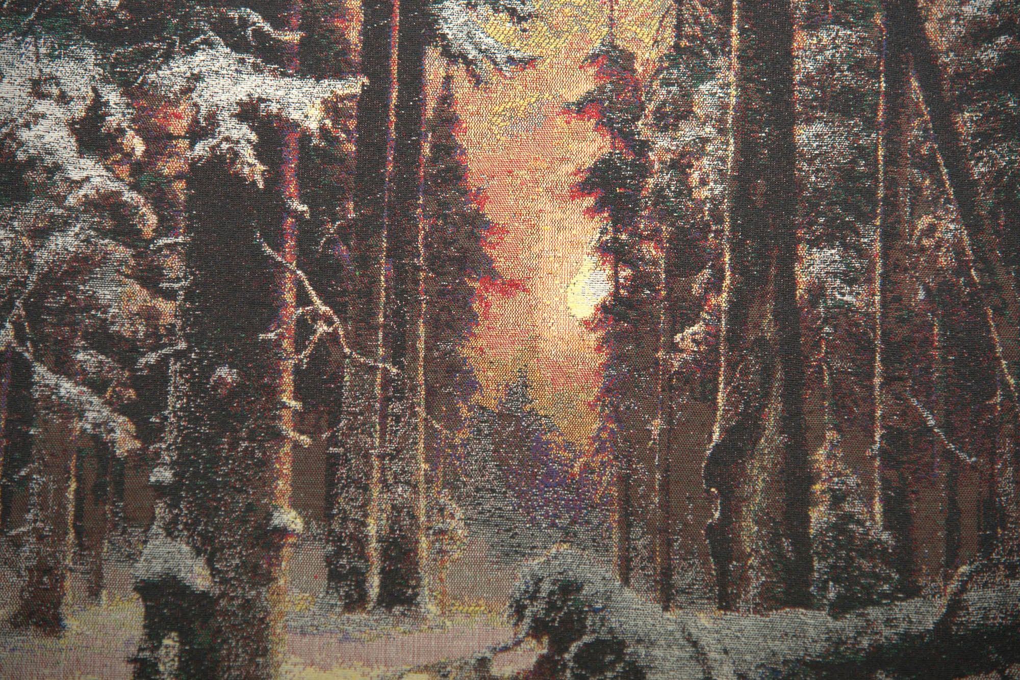 A Winter Forest Sunset Decorative Pillow Cushion Cover