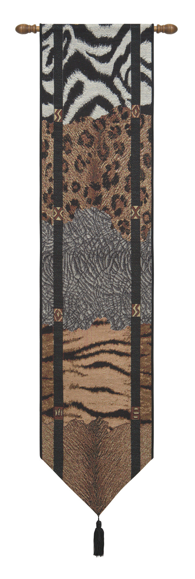 Safari Animals II Small Tapestry Bell Pull