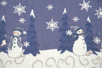 Crystal Snowman Chenille Tapestry Table Runner