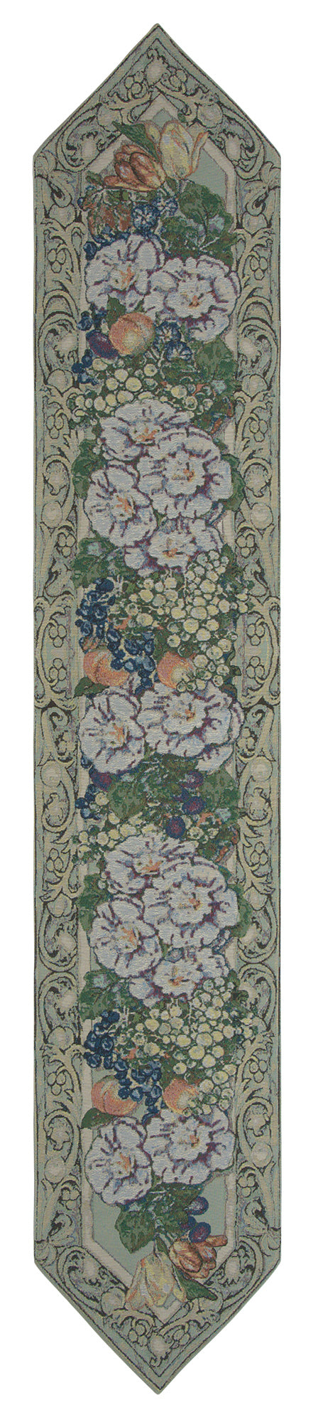 Floral Collage without Tassel Tapestry Table Runner